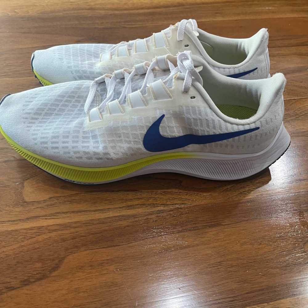 Nike Air Zoom Pegasus 37 White Royal Blue Volt BQ9646-102 Womens 9.5